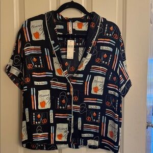 Anthropologie Carbon Pajama Top